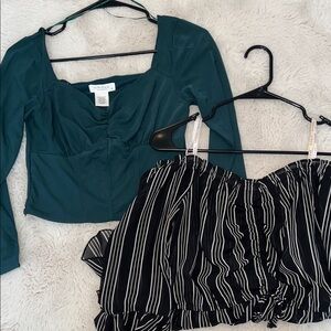 Set of 2 going out crop tops size s
